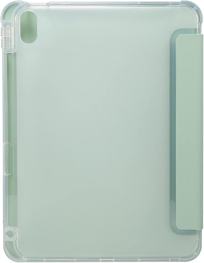 Case for iPad (A16) 11th Generation 11 2025 &amp iPad 10th Generation 10.9 inch 2022 Case with Pencil Holder [Auto Wake/Sleep] PU Leather Tri-fold Stand Clear Soft TPU Back Cover Matchagreen