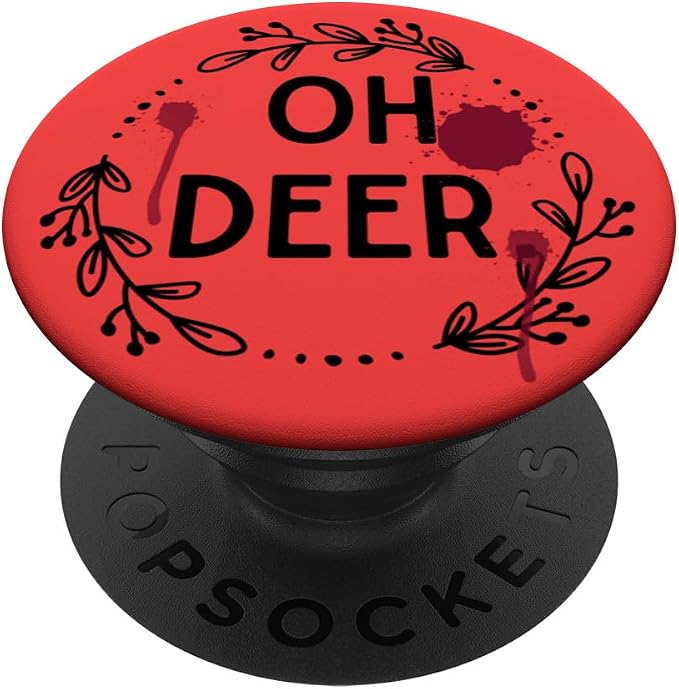 Alastor Radio Demon Oh Deer Red Pop Socket PopSockets Adhesive PopGrip