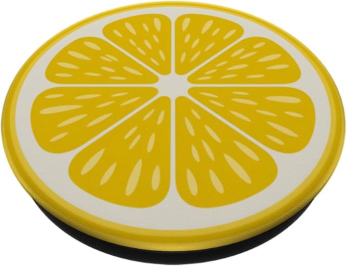 Zesty Lemon Slice Pop Art Summer Yellow Citrus Fruit PopSockets PopGrip for MagSafe