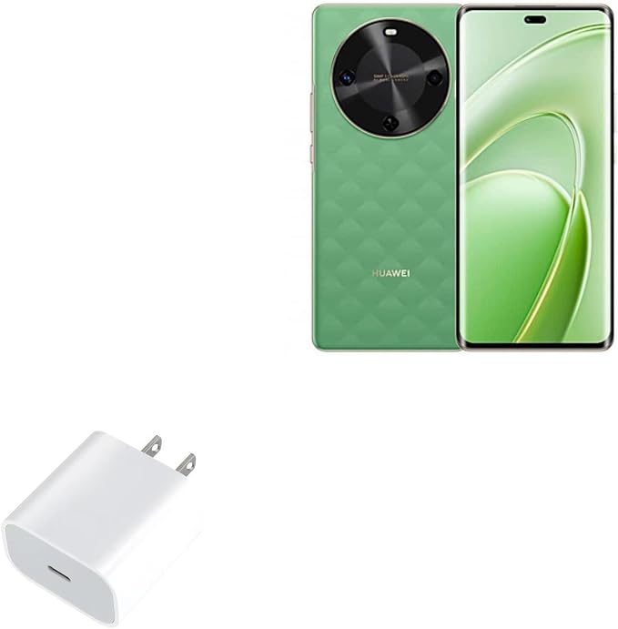 BoxWave Charger Compatible with Huawei Enjoy 70X - PD GAN miniCube (30W) 30W Tiny PD GAN Type-C Wall Charger - Winter White