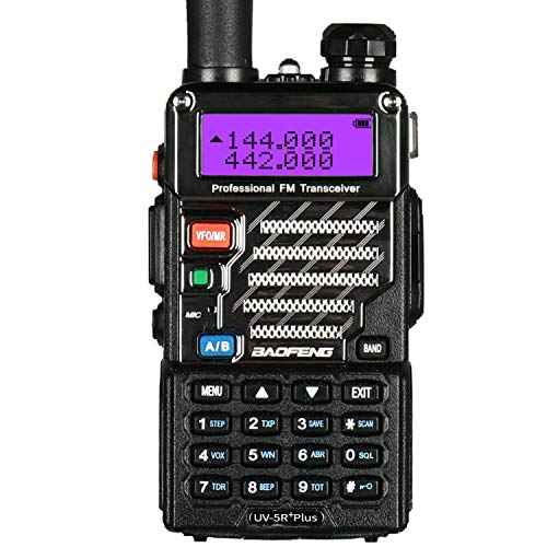 5 Pack Baofeng UV-5R+ Plus Ham Radio Handheld, Dual Band Two Way Radio Rechargeable Long Range Walkie Talkies, with Earpiece & Programming Cable (Black)