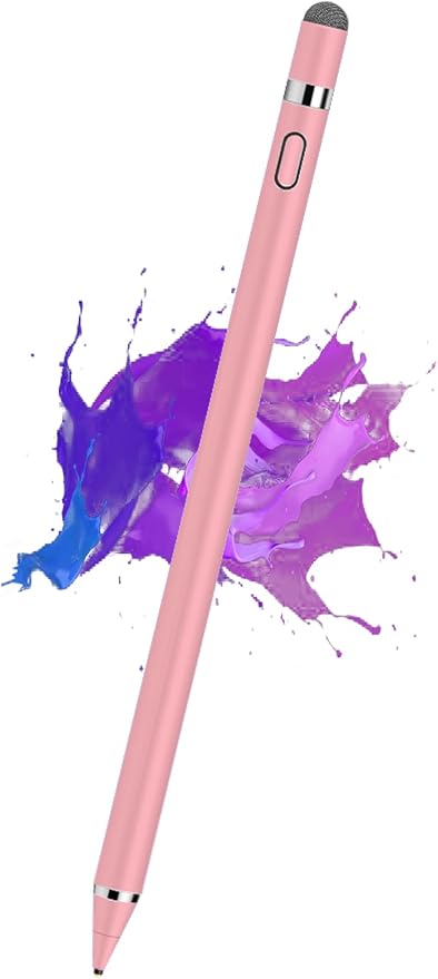 Stylus Pen for Touchscreen Kenkor Rechargeable Digital Fine Point Active Tablet Pencil Stylus Pen for iPhone/Switch/Android/Apple iPad Pro/Air/Mini/Samsung/Cellphone/Tablet Drawing &amp Writing - B