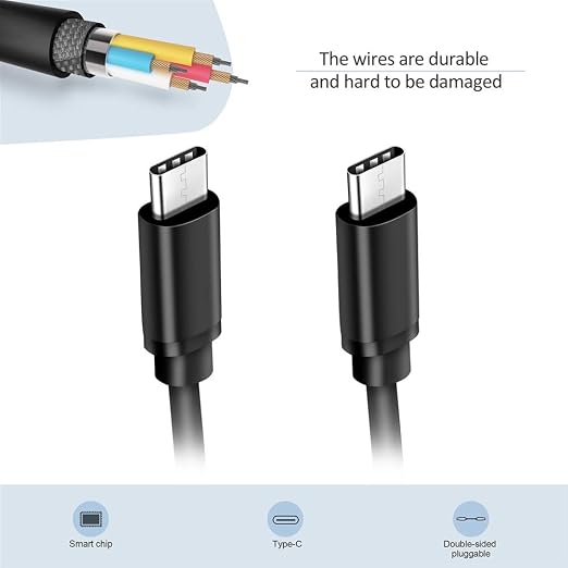 5ft 100W 5A USB C to USB C Cable Fast Charger Compatible with Galaxy Note 20 A53