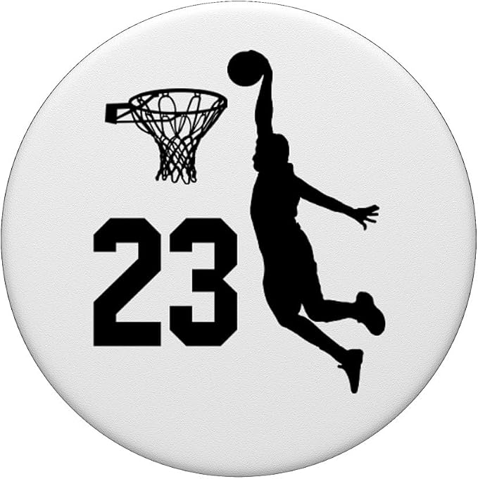 Number 23 #23 Basketball Gifts for Men Boys Teens Kids PopSockets Adhesive PopGrip