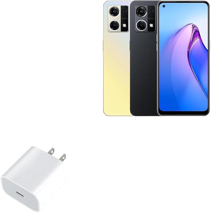 BoxWave Charger Compatible with Oppo Reno8 4G - PD GAN miniCube (30W) 30W Tiny PD GAN Type-C Wall Charger - Winter White