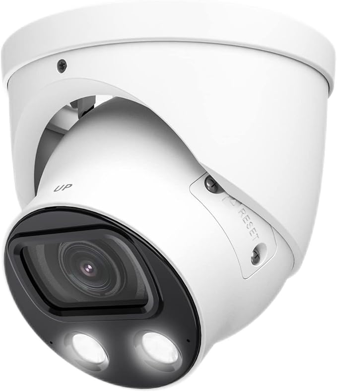 EmpireTech IPC-Color4K-T 4K Full-Color Ultra Low Light 8MP 1/1.2" CMOS Smart AI Starlight Turret IP Camera,Build-in Warm LED, Built-in Mic,Motion Detection,PoE and ePoE,IPC-Color4K-T 3.6mm White
