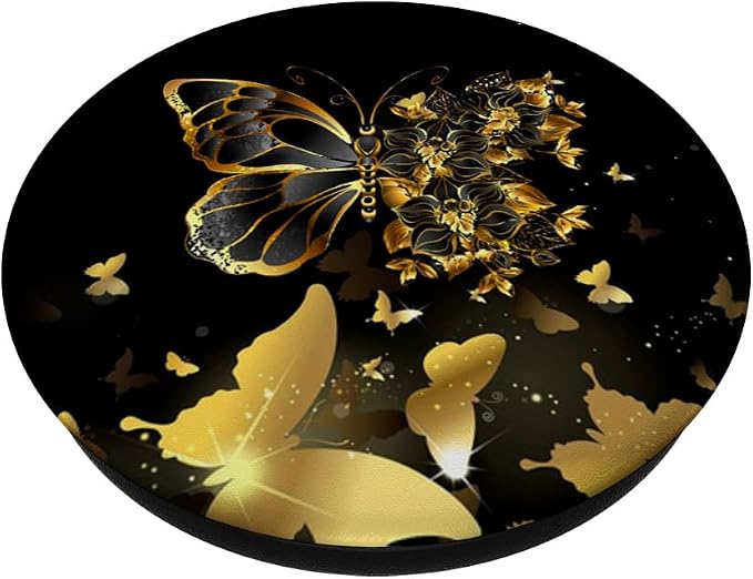 Butterfly Ladies Butterfly Decoration Golden Butterfly PopSockets Adhesive PopGrip