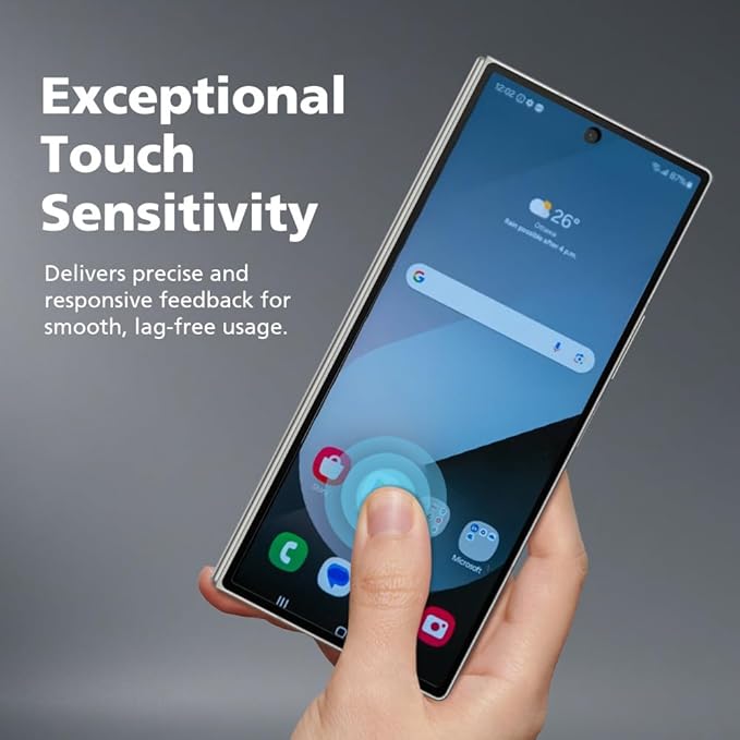 4 Pack Privacy Screen Protector Compatible with Samsung Galaxy Z TriFold [Front Screen Only] Ultra Thin 9H Glass Coated PET Hybrid Film [27° Anti-Spy] [Unbreakble] Scratch Resistant Case Friendly Ea