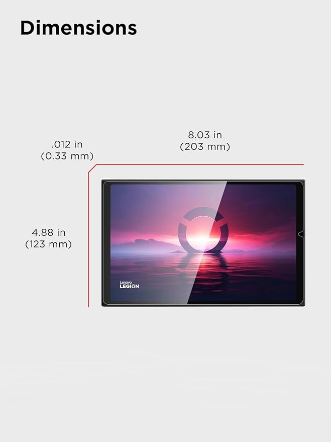Lenovo Legion Go Screen Protector - Ultra-Thin 0.33mm Protective Glass with 9H Hardness - Guards Against Drops Scratches and Scrapes - Easy Application High Transparency
