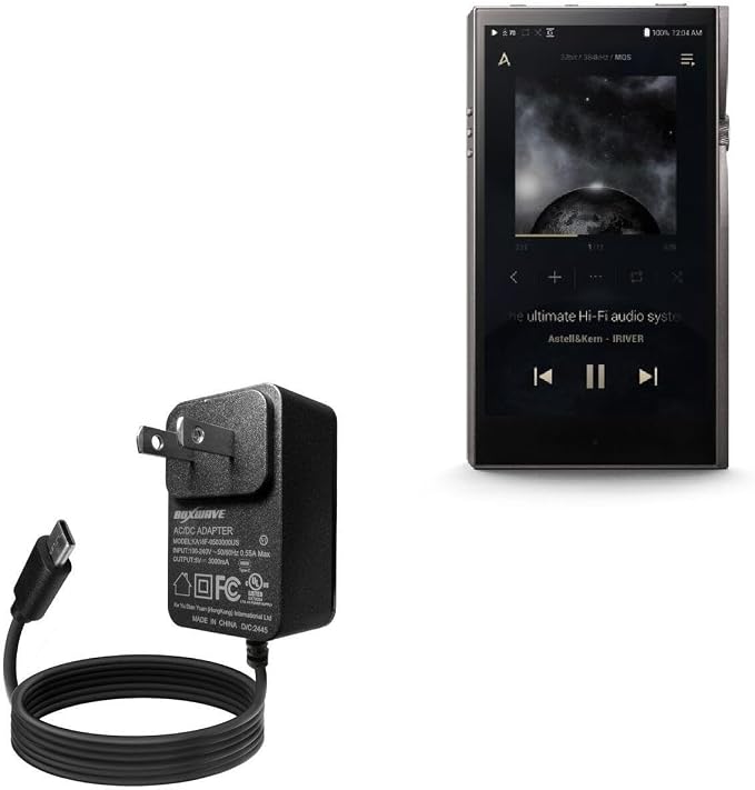 BoxWave Charger Compatible with Astell &amp Kern SE100 - Wall Charger Direct (15W) Rapid Charge Your Device with Built-in 3ft Cable