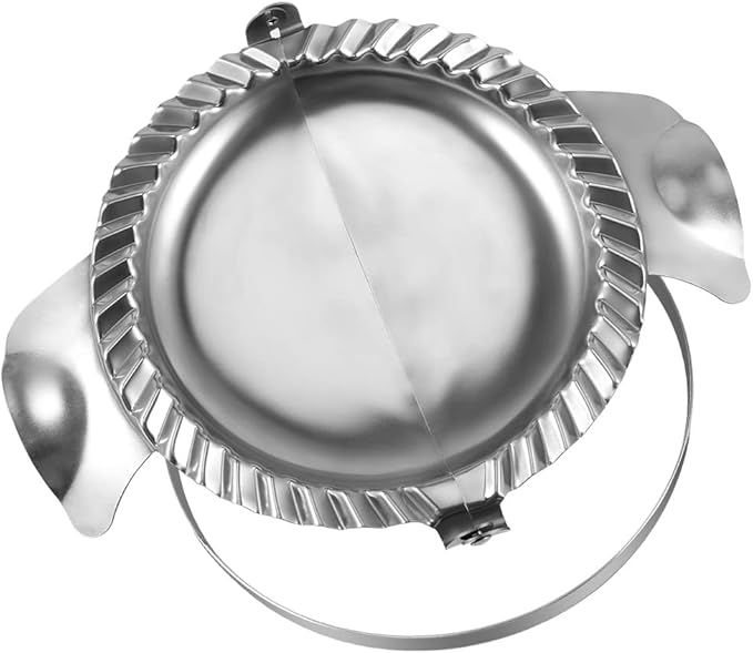 PAMISO Extra Large Empanada Maker - 7 inch Seal with Dough Cutter Circle, Stainless Steel Press, Pastry Tools, Pocket Pie Maker