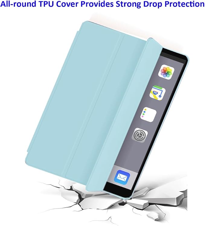 iPad Pro 11 Case 4th/3rd/2nd Gen Black | 2022/2021/2020 Lightweight Smart Folio Trifold Stand Auto Sleep/Wake Soft Silicone Back without Pencil Holder