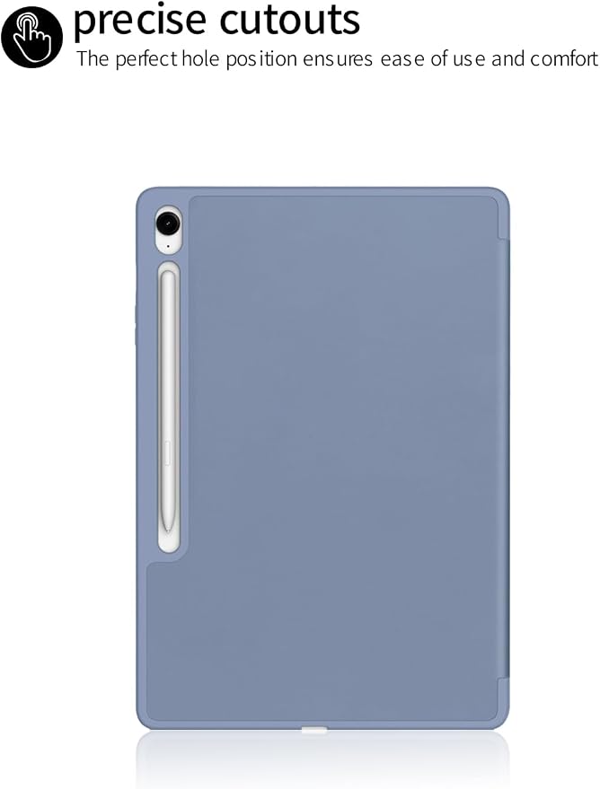 for Samsung Galaxy Tab S10 FE+ 13 inch Tablet CaseBOVGAC Ultra Slim PU Leather Folding Protective Cover Case with Adjustable Soft TPU Back Shell Full Protection Scratch Resistant (Black)