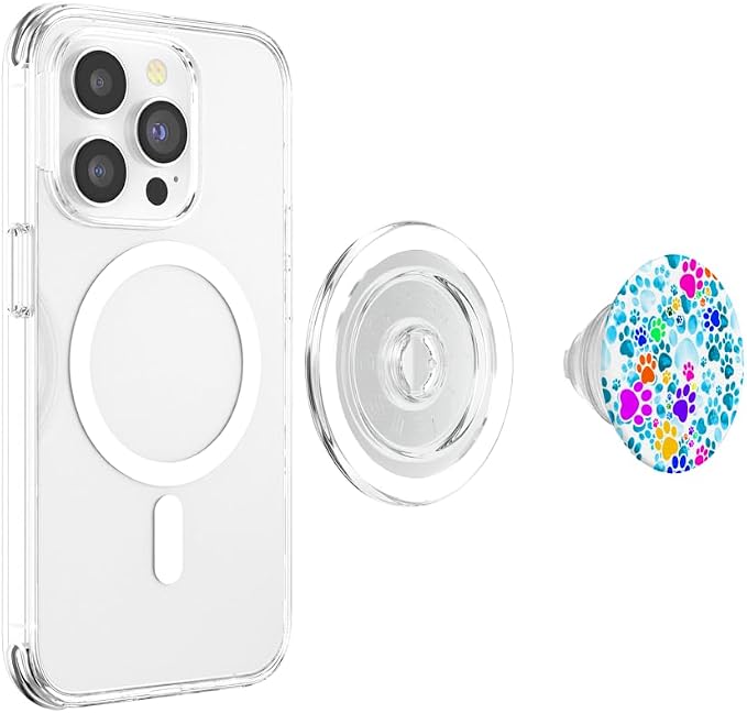 Print of Dog Paws PopSockets Adhesive PopGrip