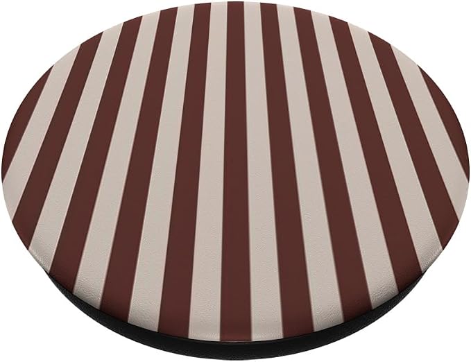 Burgundy and Cream Stripes Pattern Illustration Print PopSockets PopGrip for MagSafe