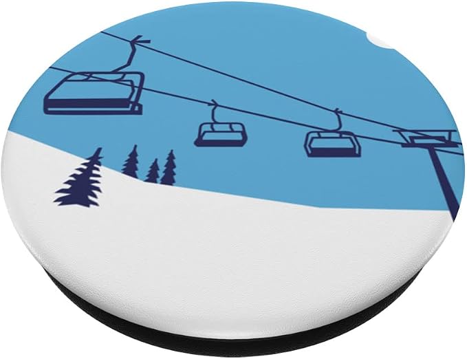 Ski Lift Mountain Snow PopSockets Swappable PopGrip