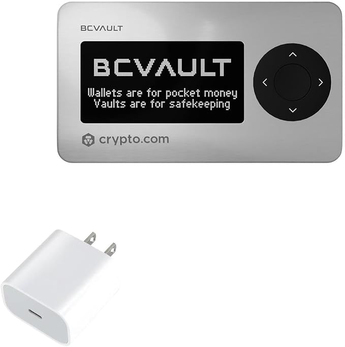 BoxWave Charger Compatible with BC Vault Hardware Crypto Wallet - PD GAN miniCube (30W) 30W Tiny PD GAN Type-C Wall Charger - Winter White
