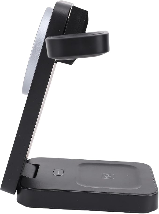 Wireless Charging Station 3 in 1 15W Fast Charging Station Foldable Magnetic Portable Charger Base for Phone Watch &amp Earbuds Ideal for Travel