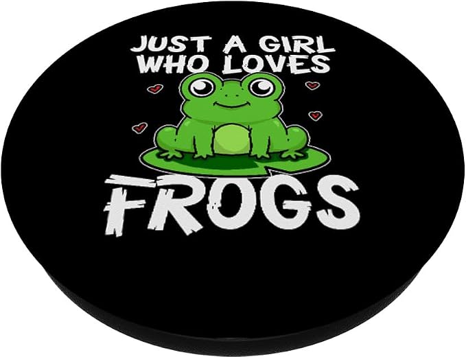 Just A Girl Who Loves Frogs Funny Frog Costume PopSockets Adhesive PopGrip