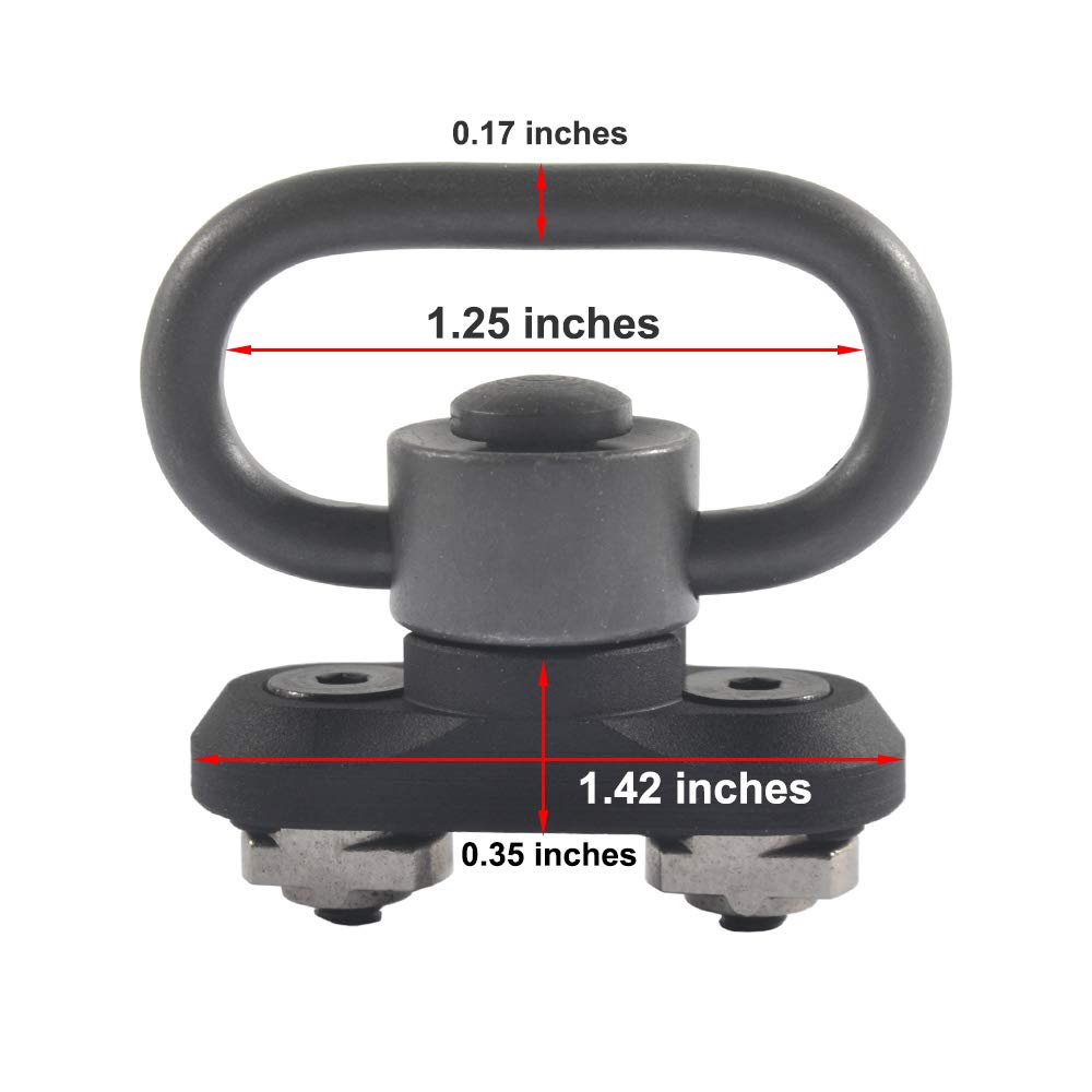 JIALITTE Mount Standard 1.25'' QD Swivel with Base for Mlok Rail System