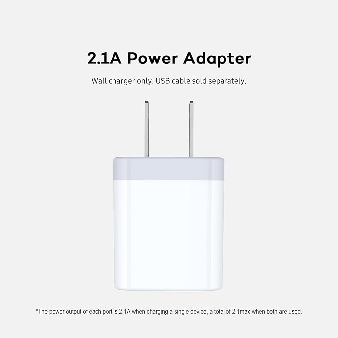 USB Wall Plug Multi USBA AC Power Charger Adapter USB-A Block Cube iPhone | iPad Samsung Google Pixel LG Camera Phones &amp Tablets Charge Multiple USB Plug Station Base