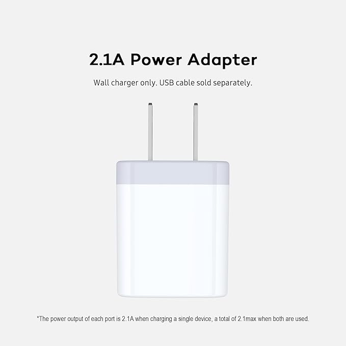 USB Wall Plug Multi USBA AC Power Charger Adapter USB-A Block Cube iPhone | iPad Samsung Google Pixel LG Camera Phones &amp Tablets Charge Multiple USB Plug Station Base