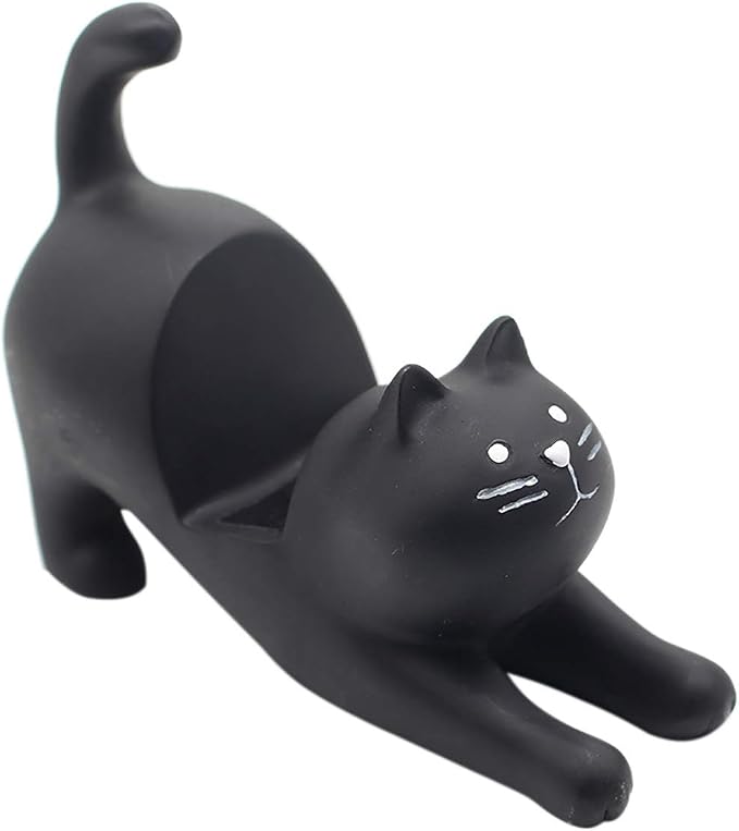 BOLLEY JOSS Desk Cell Phone Holder Stand Pink Sofa with Cute Cat Kitty for Office Free You Hands Home Ornament