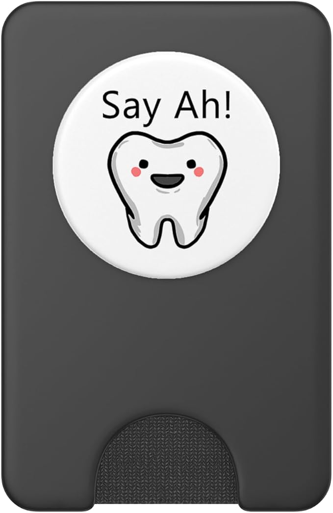 Say Ah! Smiling tooth Cute Dental Orthodontist Dentist Gift PopSockets Adhesive PopGrip