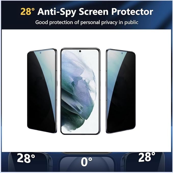 2 Pack for Samsung Galaxy S24 Plus Privacy Screen ProtectorAnti Spy Tempered Glass Anti-Scratch Case Friendly