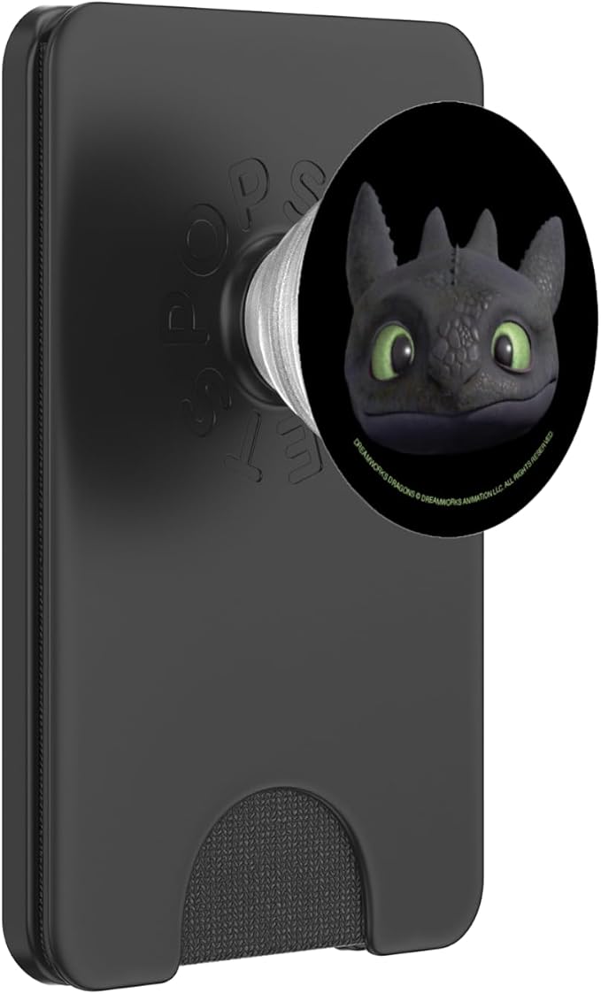 DreamWorks Dragons Toothless Night Fury Big Face Costume 3D PopSockets PopGrip for MagSafe