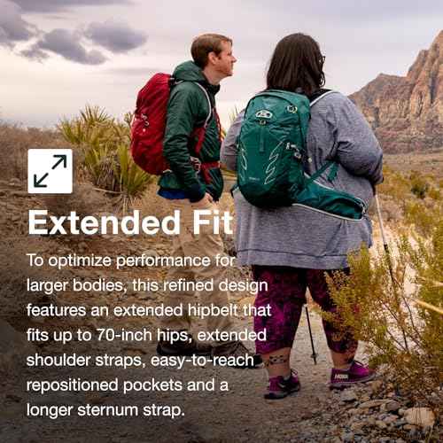 Osprey Tempest 20L Women's Hiking Backpack with Hipbelt, Jasper Green, WXS/S, Extended Fit