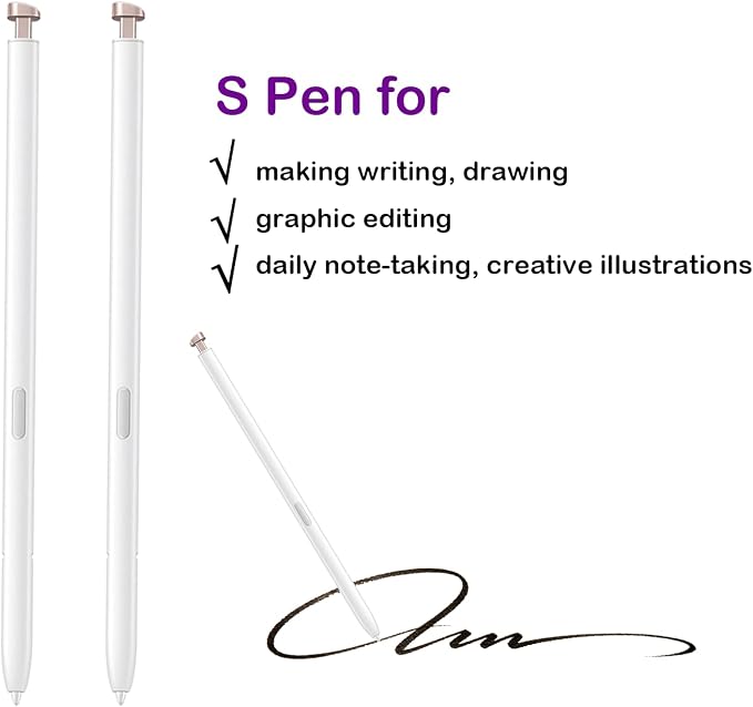 2 Pcs Galaxy S26 Ultra Stylus Pen for Samsung Galaxy S26 Ultra S PenS26 Ultra Pen Replacement for Samsung Galaxy S26 Ultra 5G 6.9 in S Pen All VersionsEJ-PS948BBEGUJ(Black)