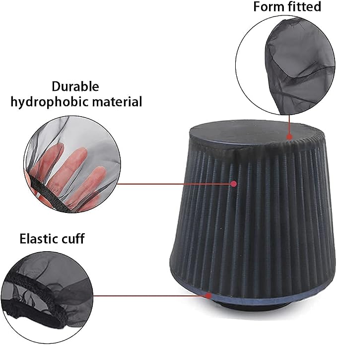 Muge Racing Air Filter Cover for Car Cold Air Intake Filter, Universal High