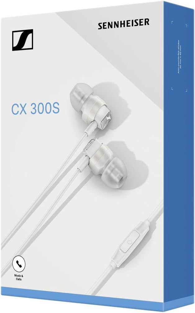 Sennheiser CX 300S in Ear Headphone with One-Button Smart Remote - Black
