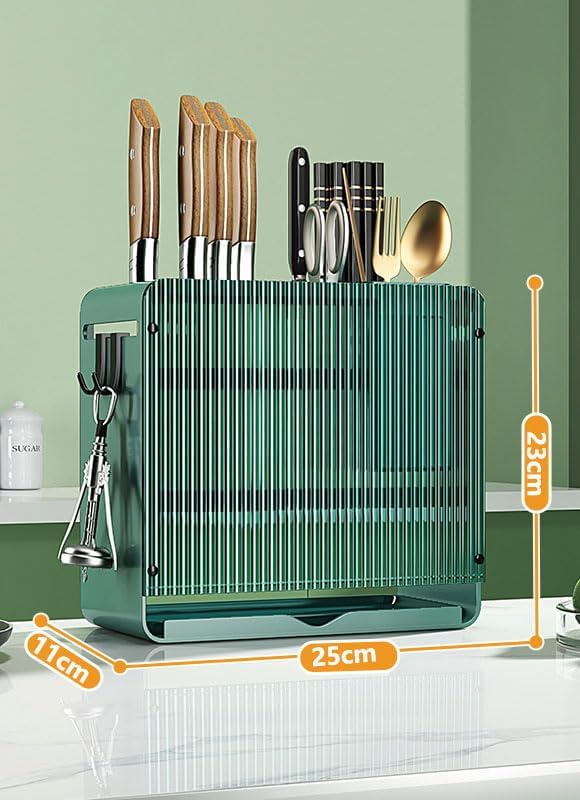 KBOX811 Knife Holder Organizer Stainless Steel Rack This multifunctional kitchen storage rack with Utensil (white) version:No cutting board rack