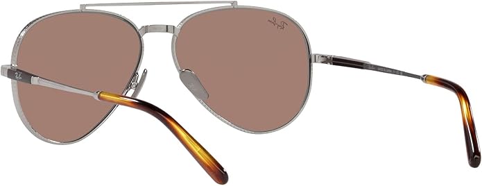 Ray-Ban Unisex Rb8225 Aviator Titanium Aviator Sunglasses