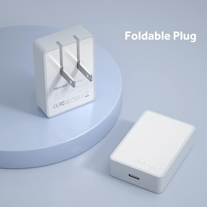 Nekmit 20W USB C Charger PD 3.0 Fast Charger with Foldable Plug Compatible with iPhone 15/14 Pro/14 Mini/13/13 Pro/12/12 mini/12 Pro/12 Pro Max/11 Galaxy Pixel 7/6 iPad Pro and More