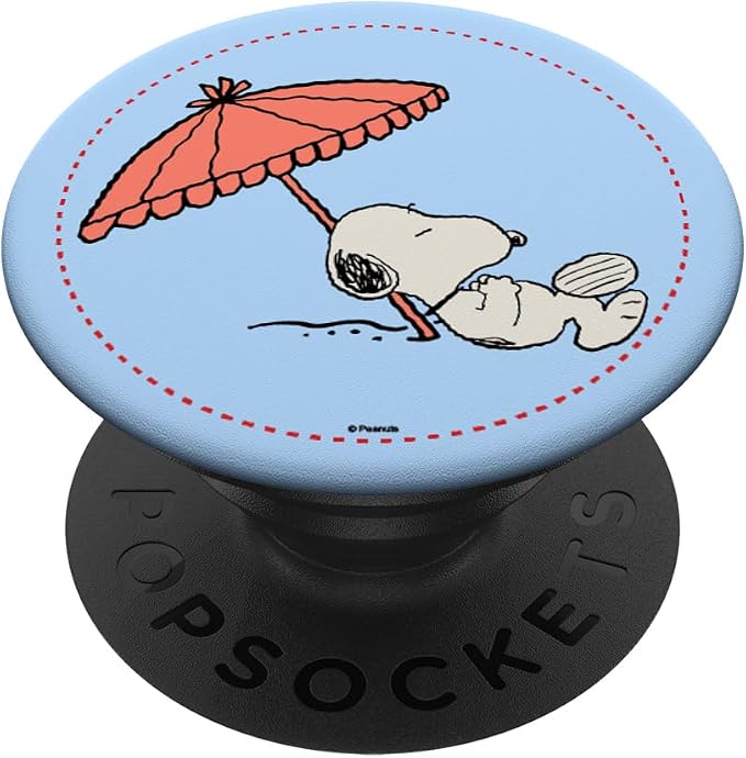 Peanuts - Snoopy Sleeping Under Beach Umbrella PopSockets Adhesive PopGrip