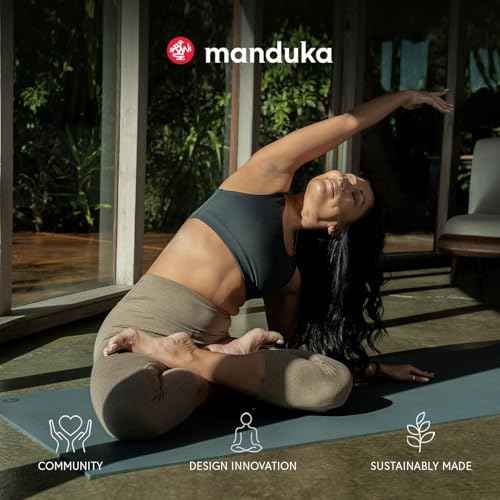 Manduka eKO SuperLite Yoga Mat - 1.5mm Natural Rubber | Foldable & Travel Friendly | Soft Textured Surface | Eco-friendly