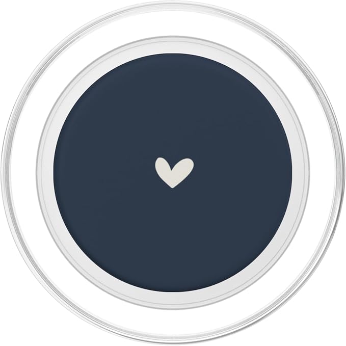 Dusty Navy Blue - Cute Simple Chic Boho Hand Drawn Heart PopSockets Adhesive PopGrip