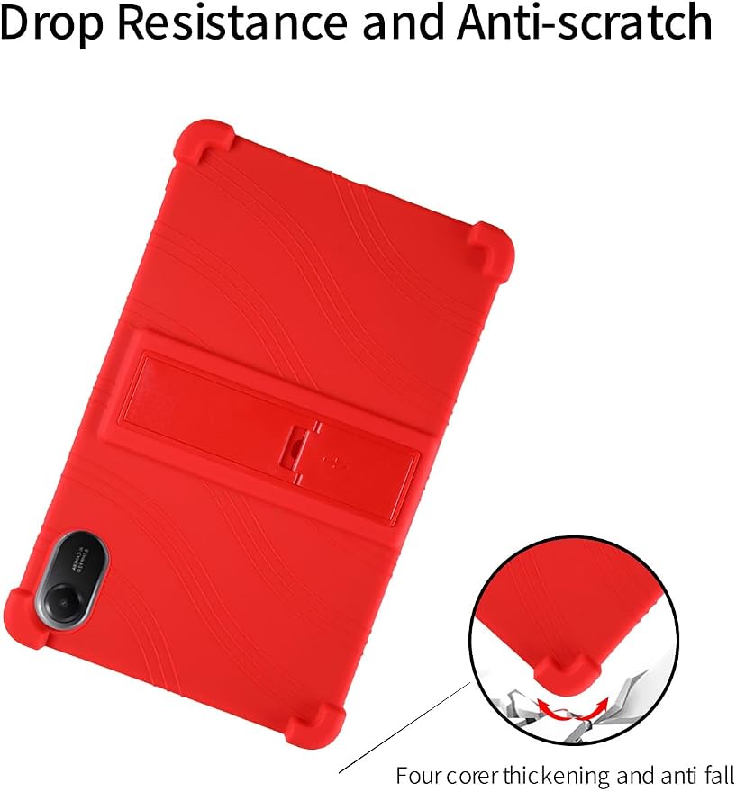 for Xiaomi Redmi Pad 2 Tablet 11 inch Tablet CaseBOVUGAC Soft Silicone Adjustable Stand Shockproof Kids Friendly for Redmi Pad 2 11 Tablet(Black)