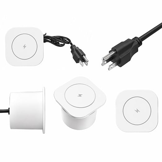 15W Black Flush Mount Wireless Charger Fast Charging Pad