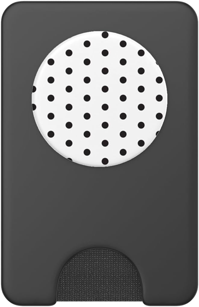 PopSockets Phone Grip - Black &amp White Polka Dots PopSockets PopWallet for MagSafe