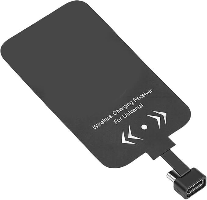 Dpofirs USB C Wireless Charging Receiver Adapter for A50 A51 A52 A72 A71 A70 Thin Wireless Charger Receiver Module for Phones with Type C Fast Charging