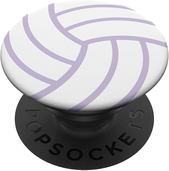 White Light Pastel Purple Volleyball PopSockets Adhesive PopGrip