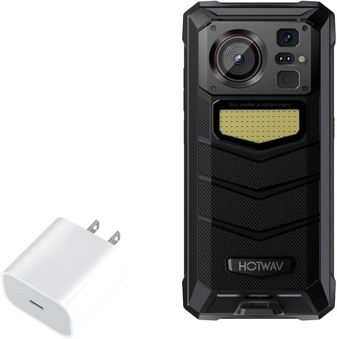 BoxWave Charger Compatible with Hotwav W11 - PD GAN miniCube (30W) 30W Tiny PD GAN Type-C Wall Charger - Winter White