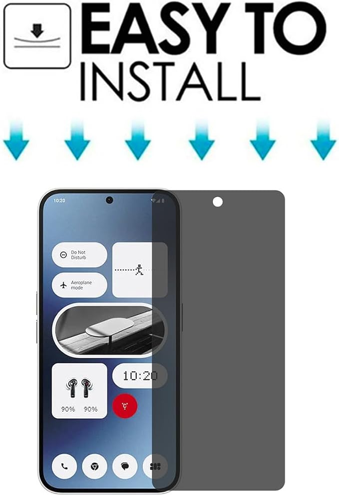 for Nothing Phone (2a) Privacy Screen Protector [2pack] Anti-spy Anti-Scratch Easy Install Tempered Glass for Nothing Phone (2a) 6.5