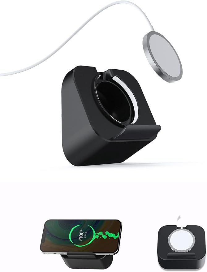Phone Wall Mount for Magsafe Charger Compatible with Phone Holder Fit for iPhone 12/12 Pro/13 Pro Max Magsafe Accessories (Charger Not Included) (Black) | Fit for iPhone 12/12 Pro/13 Pro Max Magsafe A