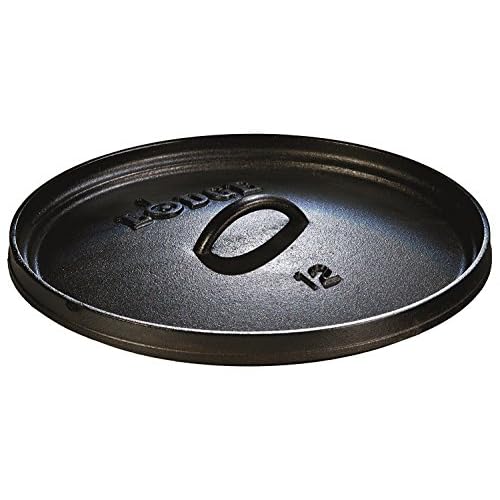 Lodge 8 Quart Pre-Seasoned Cast Iron Camp Dutch Oven with Lid - Dual Handles - Use in the Oven, on the Stove, on the Grill or over the Campfire - Black