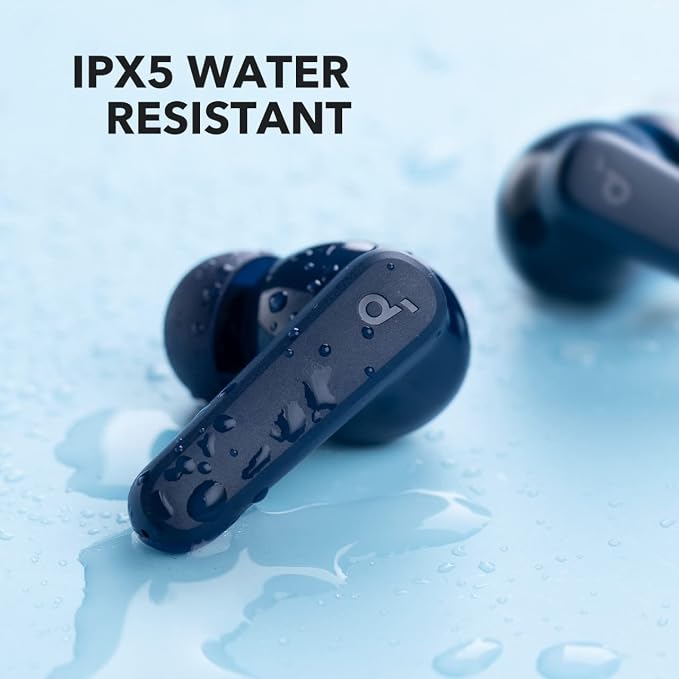 Soundcore by Anker P20i True Wireless Earbuds 10mm Drivers with Big Bass Bluetooth 5.3 30H Long Playtime Water-Resistant 2 Mics for AI Clear Calls 22 Preset EQs Customization via App
